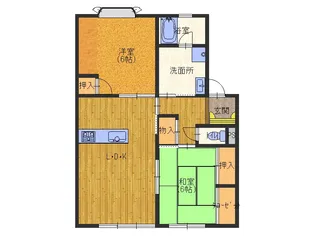 フォレストヒルズ打木谷B棟【1階】の間取り