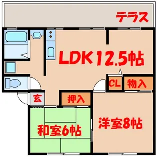 エステート安芸3【1階】の間取り