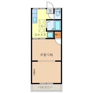 コーポ谷地【1階】の間取り