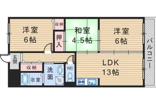 ラポール西緑丘【4階】の間取り