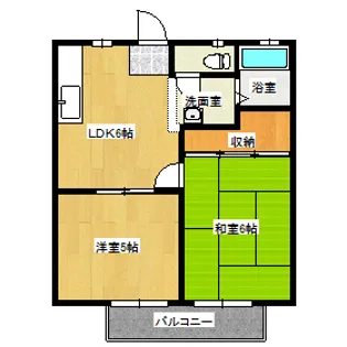 エトワール東岡山II【2階】の間取り