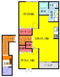 ヴィラ ファミーユ【2階】の間取り