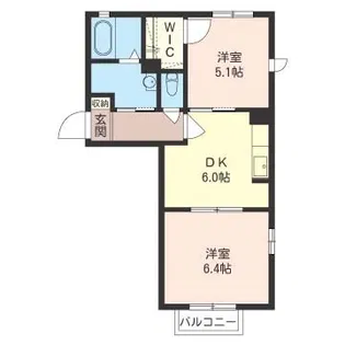 クレールシャンブルB【2階】の間取り