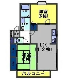 2LDKの間取り画像