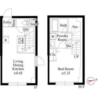 ラ・ペルラ下北沢【2階】の間取り