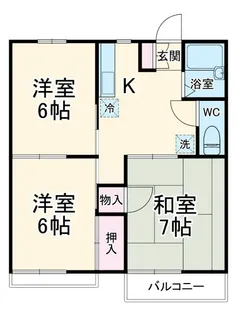 グリーンハイツ静ヶ丘【1階】の間取り