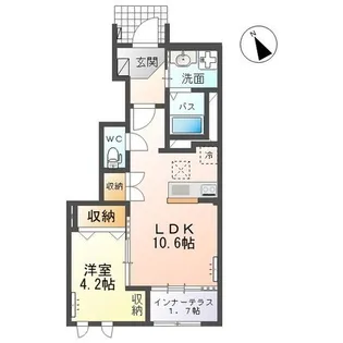 シェルブルー・K【1階】の間取り