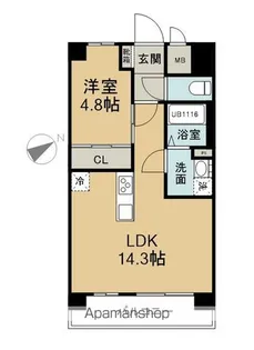 グランアレズ萩原【2階】の間取り
