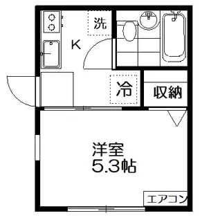 イリヤマコーポ【1階】の間取り
