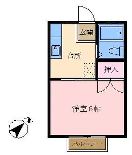 矢富ハイツ【2階】の間取り
