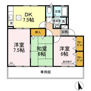 岡山県岡山市中区原尾島2【アパート】の間取り