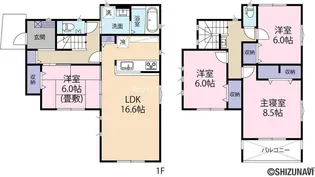 静岡県浜松市中央区三島町【一戸建】の間取り