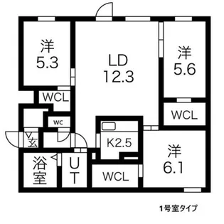 Le Clair minamimaruyama【3階】の間取り