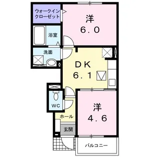 ヴィラ コーギI【1階】の間取り