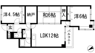 シュロス五月山3【4階】の間取り