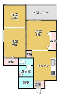 第5梅香園ビル【9階】の間取り