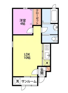 新潟県新潟市中央区上大川前通4番町【アパート】の間取り