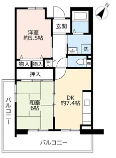 URグリーンヒルズ御影【3階】の間取り
