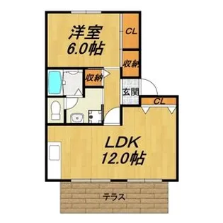 カーサボナールC棟【1階】の間取り