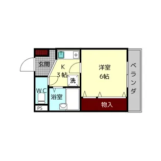 1Kの間取り画像