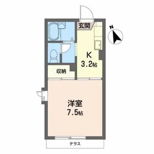 アップルコート1【1階】の間取り