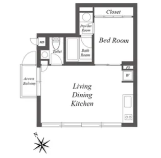 コートモデリア六本木【2階】の間取り