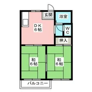 エコーハイツ上府【1階】の間取り