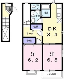 メゾンシャルマン【2階】の間取り