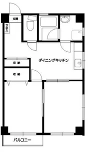 コスモコーポ幸ヶ谷【1階】の間取り