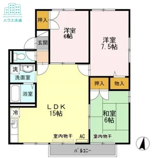 レジデンスIMAZU B棟【2階】の間取り