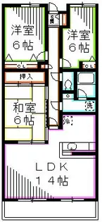 東京都三鷹市牟礼1【マンション】の間取り