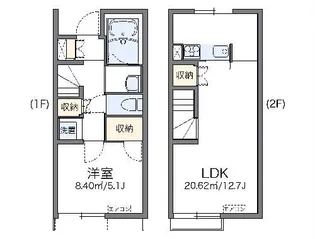 レオネクストカイトII【1階】の間取り