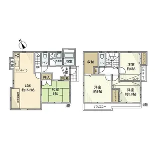 神奈川県川崎市高津区下作延4【一戸建】の間取り