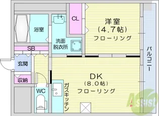 ミゥ・フォリア【3階】の間取り