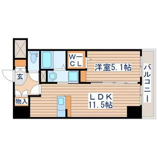 スパシアス鉄砲町東【2階】の間取り