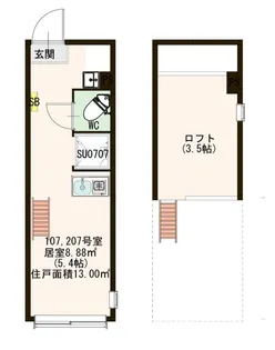 東京都板橋区弥生町【アパート】の間取り