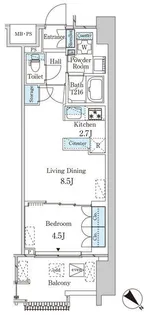 東京都目黒区上目黒2【マンション】の間取り