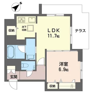 プルームレジデンス溝の口【1階】の間取り