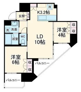 リリーゼ南浦和ウエスト【9階】の間取り