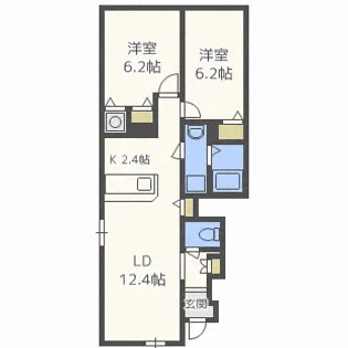 ソーレピエトラ【1階】の間取り