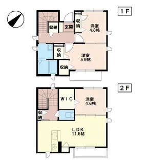 埼玉県蕨市南町3【一戸建】の間取り