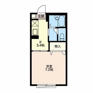 ベルジュB【1階】の間取り