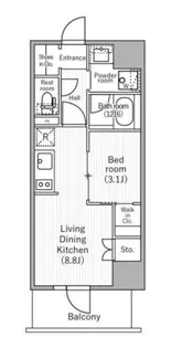 東京都台東区三ノ輪1【マンション】の間取り
