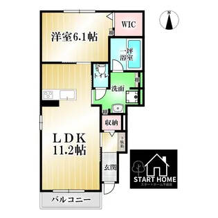 ベネヴォレンテE【1階】の間取り