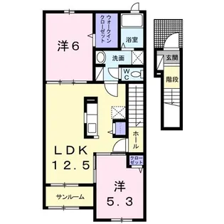 クラールI【2階】の間取り