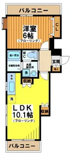 グレイシャス南台【2階】の間取り