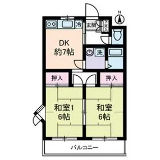 ルミエール本宿四番館【1階】の間取り