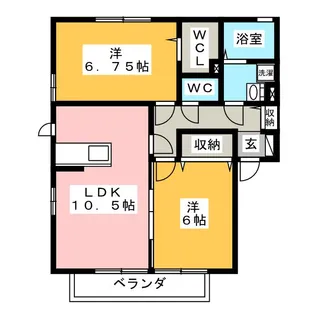 コンフォート弐番館【2階】の間取り