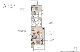 東京都台東区東浅草1【マンション】の間取り