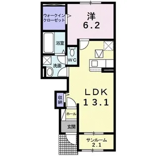 コート ライラ【1階】の間取り